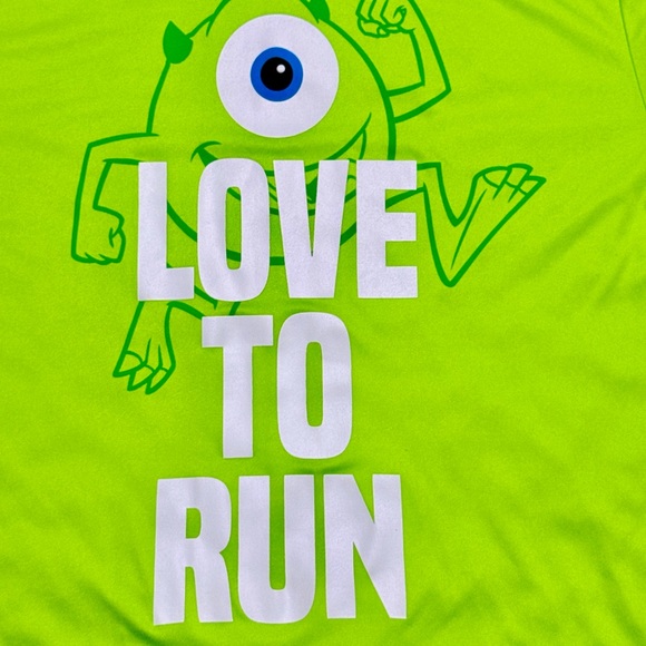 Mike Wazowski Disney-Pixar's Monsters, Inc., with The Text “Love To Run”  XL - Picture 5 of 10